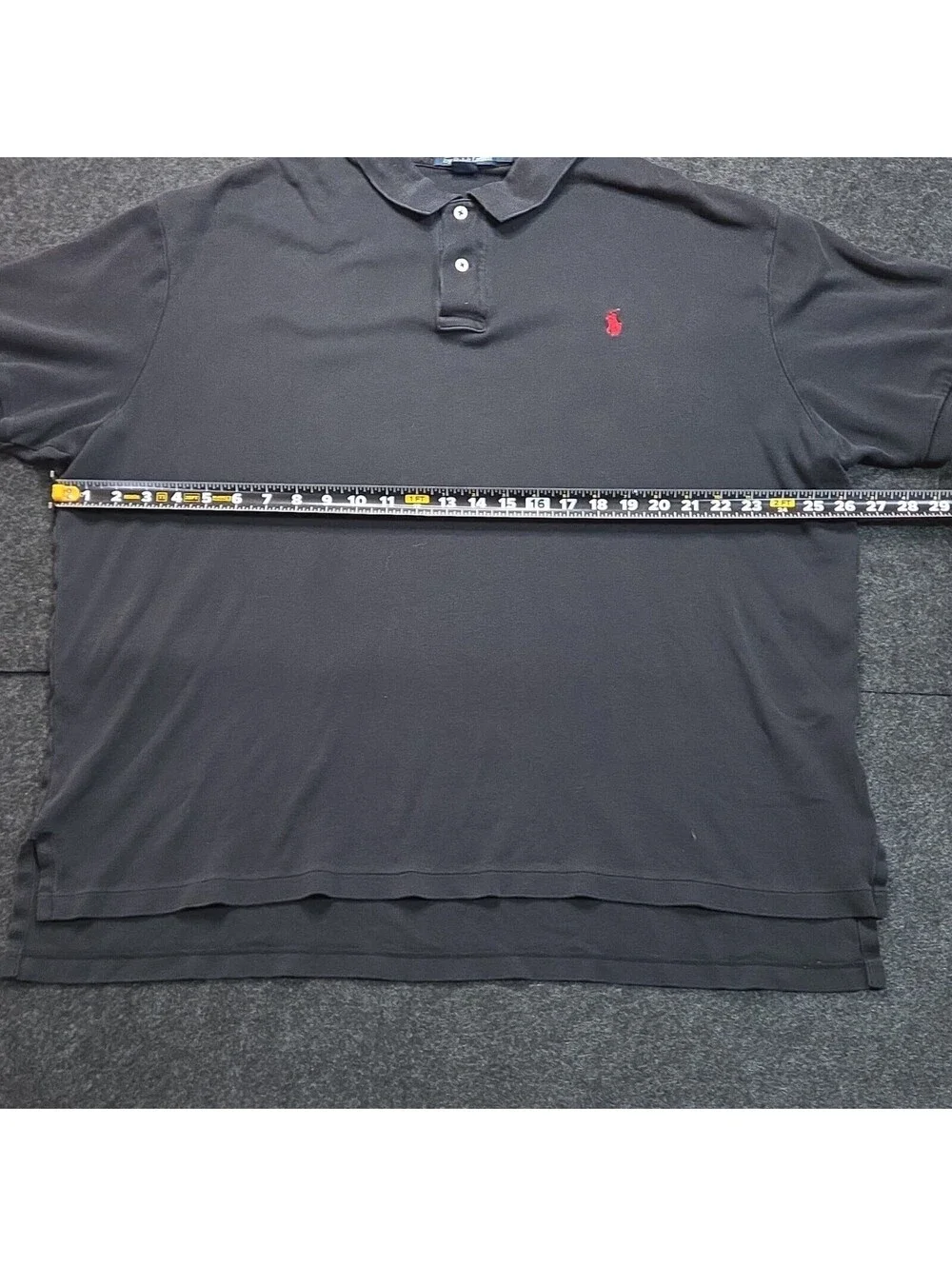 Polo Ralph Lauren Men's Polo Shirt 2XL Black Solid Short Sleeve Cotton Logo